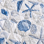 Laura Ashley Sea Whispers Floral Reversible Quilt