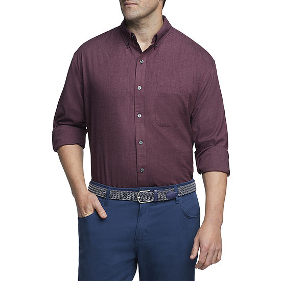 Van Heusen Twill Button Up Shirt Big and Tall Mens Classic Fit Long Sleeve Button-Down Shirt