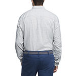 Van Heusen Twill Big and Tall Mens Classic Fit Long Sleeve Button-Down Shirt