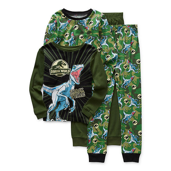 Little & Big Boys 4-pc. Jurassic World Pant Pajama Set