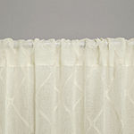 Madison Park Iris Diamond Sheer Rod Pocket Single Curtain Panel
