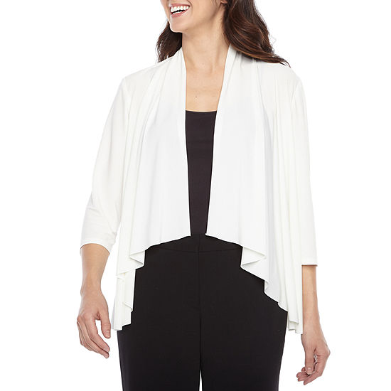 R & M Richards Womens 3/4 Sleeve Shrug, Color: Ivory - JCPenney