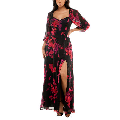 premier amour sleeveless floral maxi dress