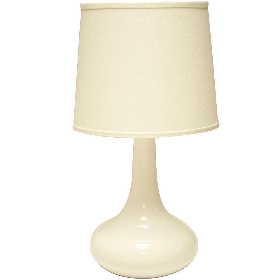 HAEGER Ceramic Genie Solid Color Table Lamp, White