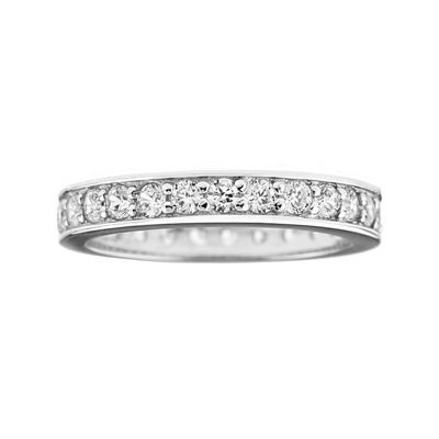 Diamonart® Cubic Zirconia Sterling Silver Eternity Band Ring JCPenney