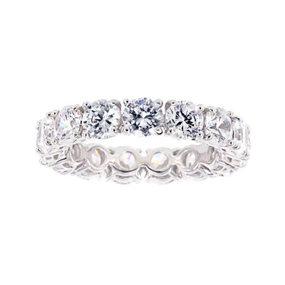Diamonart® Cubic Zirconia Sterling Silver Eternity Band Ring JCPenney
