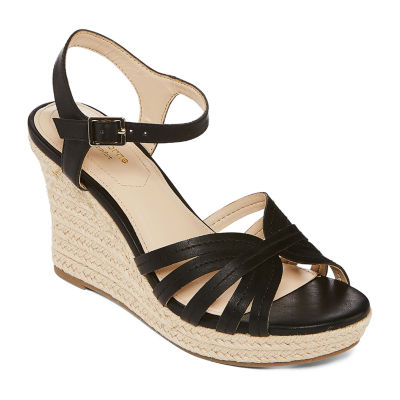 liz claiborne womens magenta wedge sandals