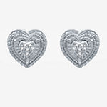 1/10 CT. T.W. Genuine Diamond Sterling Silver Heart 2-pc. Jewelry Set