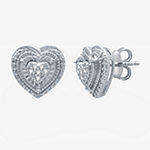 1/10 CT. T.W. Genuine Diamond Sterling Silver Heart 2-pc. Jewelry Set