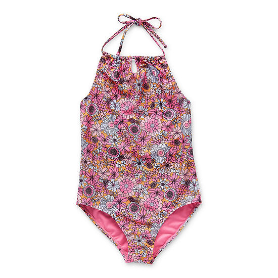 Thereabouts Little & Big Girls Floral One Piece Swimsuit