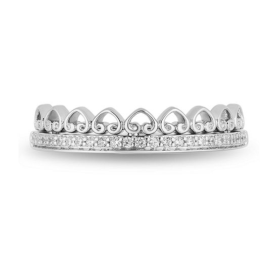 Enchanted Disney Fine Jewelry Womens 1 10 Ct T W Genuine White