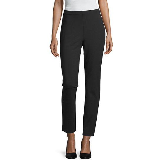 Liz Claiborne Womens Tapered Pull-On Pants, Color: Black - JCPenney