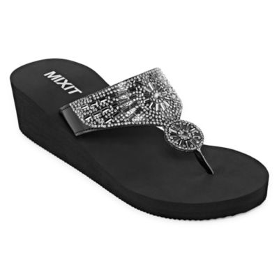 mixit wedge flip flops