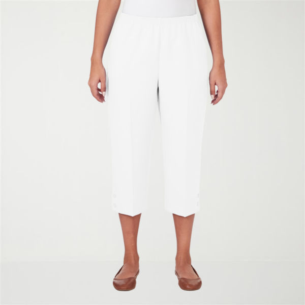 Alfred Dunner Classics Womens Straight Mid Rise Capri Pant