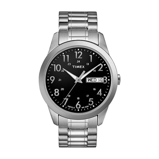 Timex® Mens Stainless Steel Dress Watch