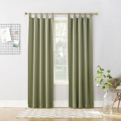Sun Zero Evan Energy Saving Blackout Tab Top Single Curtain Panel