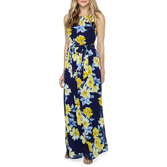 Jessica Howard Sleeveless Floral Maxi Dress