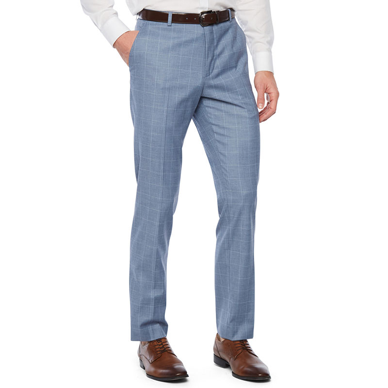 Jf J.Ferrar Super Slim Fit Stretch Suit Pants, Mens, Size 36X30, Blue ...