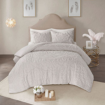 Madison Park Virginia 3 Pc Duvet Cover Set Color Grey Jcpenney