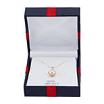 Certified Sofia™ Cultured Freshwater Pearl 10K Gold Knot Pendant