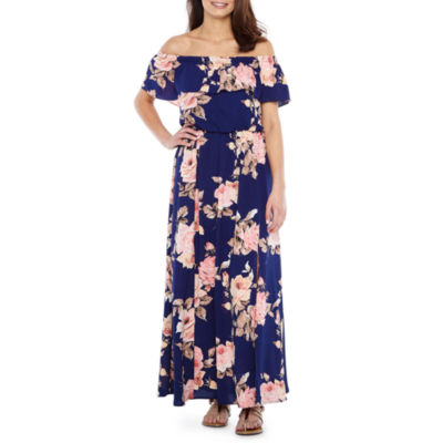 premier amour off the shoulder maxi dress
