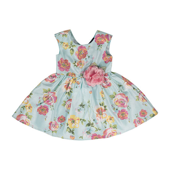 Lilt Toddler Girls Short Sleeve Cap Sleeve A-Line Dress