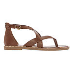 a.n.a Womens Janis Ankle Strap Flat Sandals