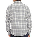 Mutual Weave Big and Tall Mens Regular Fit Long Sleeve Plaid Button-Down Shirt