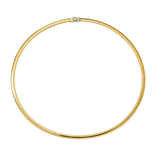 14K Gold 18 Inch Semisolid Omega Chain Necklace - JCPenney