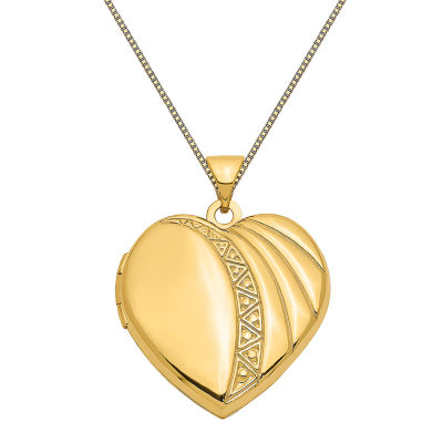 Womens 14K Gold Heart Locket Necklace - JCPenney