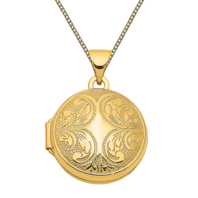 Womens 14K Gold Round Locket Necklace JCPenney