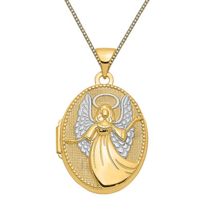 Womens 14K Gold Oval Locket Necklace JCPenney