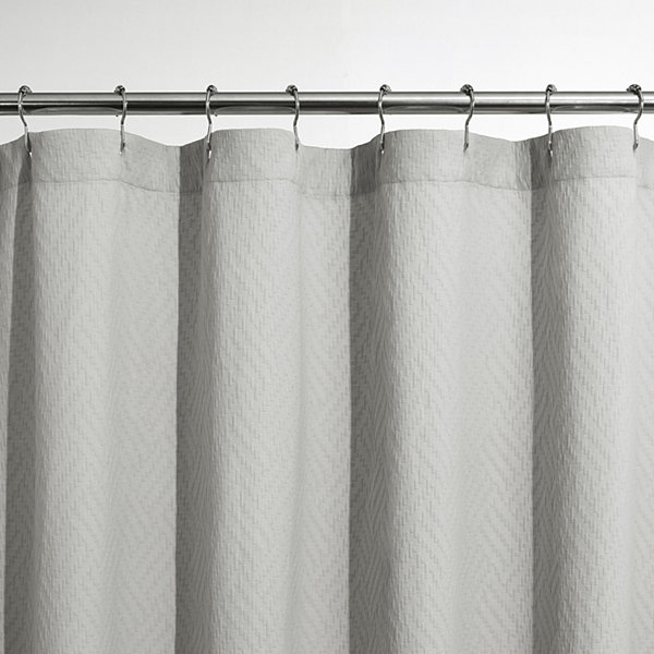 Fieldcrest Luxury Basketweave Matelasse Shower Curtain