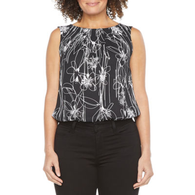 Worthington Womens Round Neck Sleeveless Tank Top JCPenney