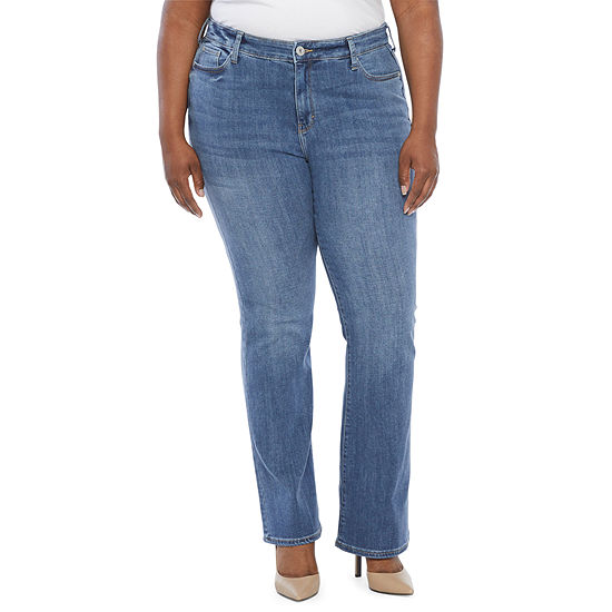 Ana Plus Womens Mid Rise Slim Bootcut Jean Jcpenney