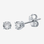 Deluxe Collection 1/2 CT. T.W. Genuine White Diamond 14K White Gold 3.8mm Stud Earrings
