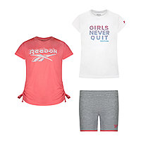 Reebok Girls Short Sleeve Printed T-Shirt and Pull-on Legging Set