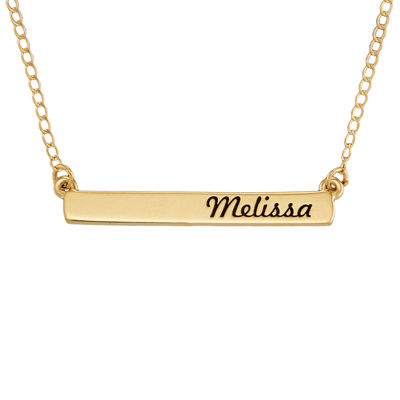 Personalized 10k Yellow Gold Engraved Name Bar Necklace Color Yellow Gold Jcpenney