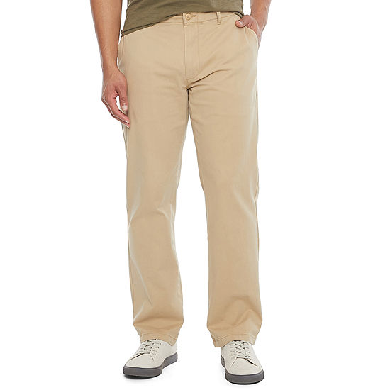 Mutual Weave Mens Relaxed Fit Flat Front Pant
