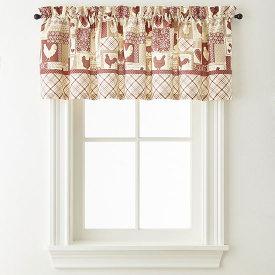 Home Expressions Rooster Round Up Rod Pocket Valance