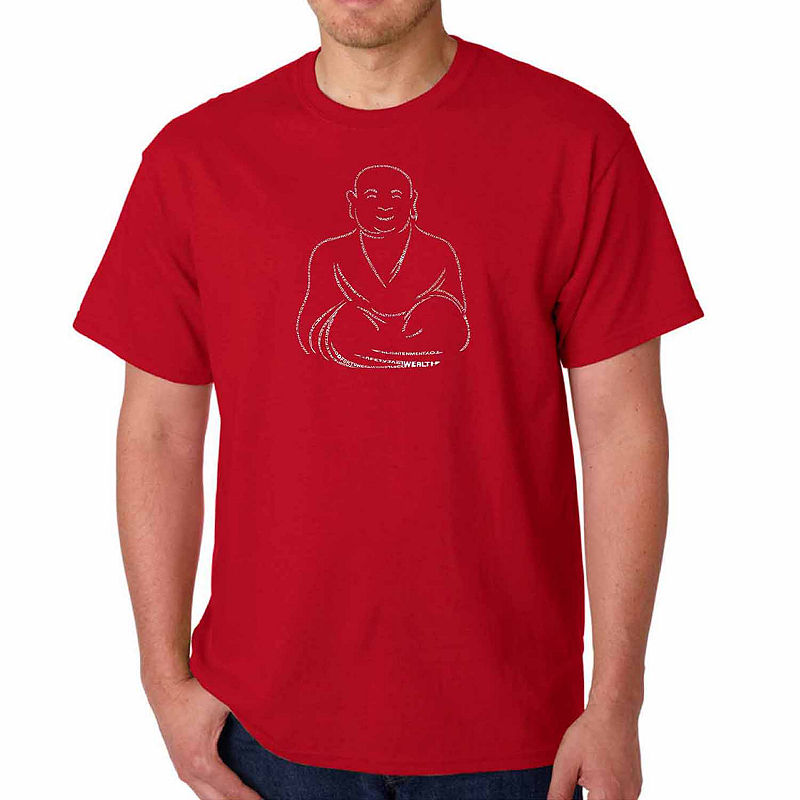 Los Angeles Pop Art Mens Crew Neck Short Sleeve T-Shirt-Big And Tall, Size Xx-Large, Red