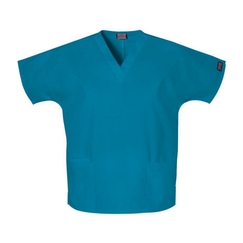 Cherokee 4777 Womens V-Neck Scrub Top, Size Medium, Blue