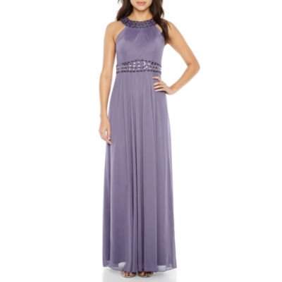 one by eight sleeveless evening gown