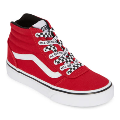 boys vans red