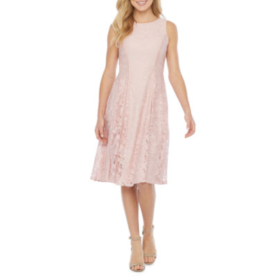 danny and nicole sleeveless lace dress