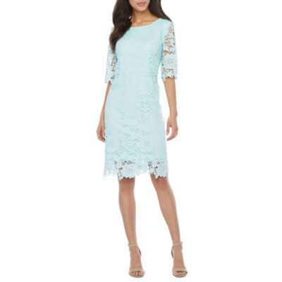 floral lace sheath dress