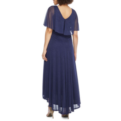 j taylor short sleeve evening gown