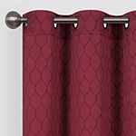 Regal Home Mackenna Jacquard Light-Filtering Grommet Top Set of 2 Curtain Panel