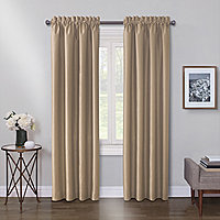 JCPenney Home Hamilton Rod-Pocket/Back-Tab Curtain Panel Golden Cocoon 50"x95" 