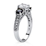 DiamonArt® Womens 1 5/8 CT. T.W. White Cubic Zirconia Sterling Silver Round Engagement Ring